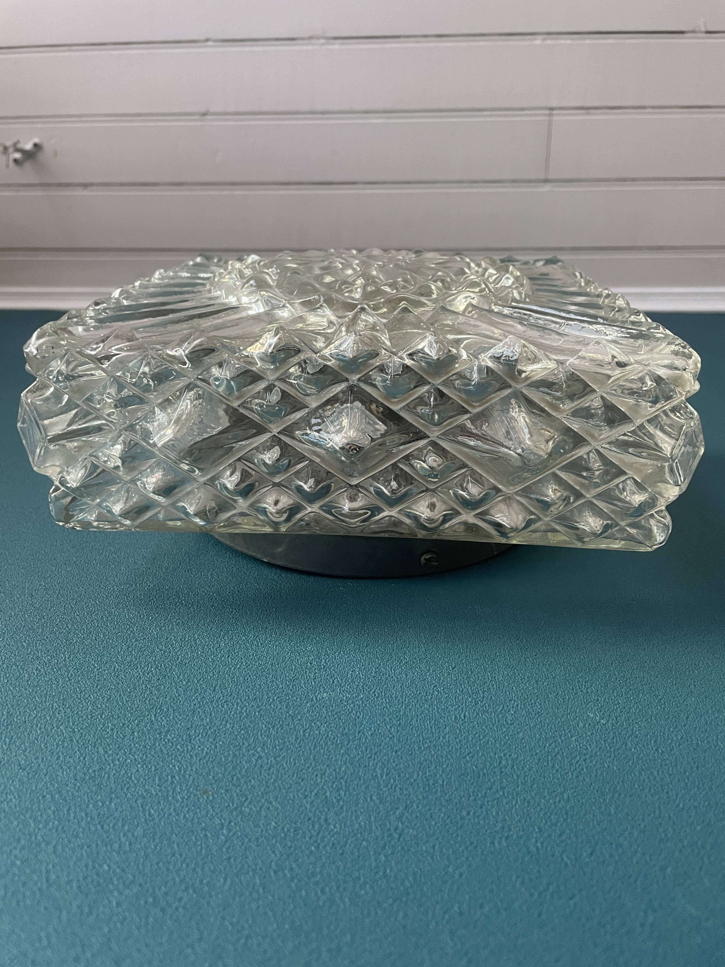 Chiseled glass ceiling light