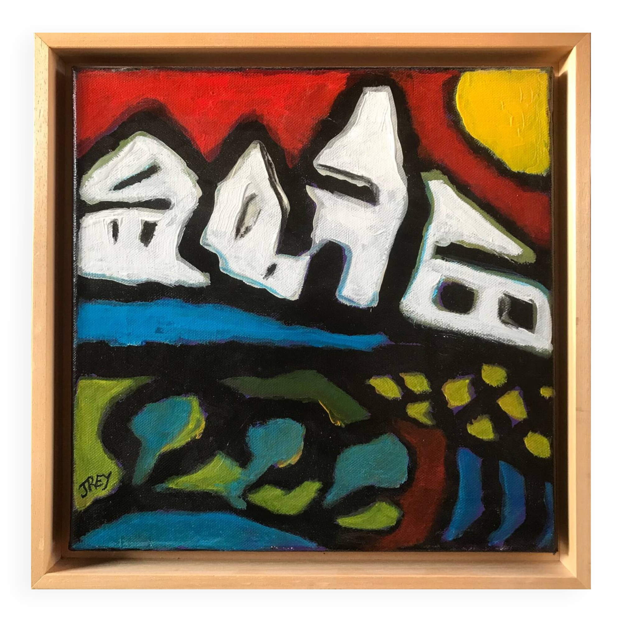 Acrylic on canvas by jacqueline rey (1963). landscape