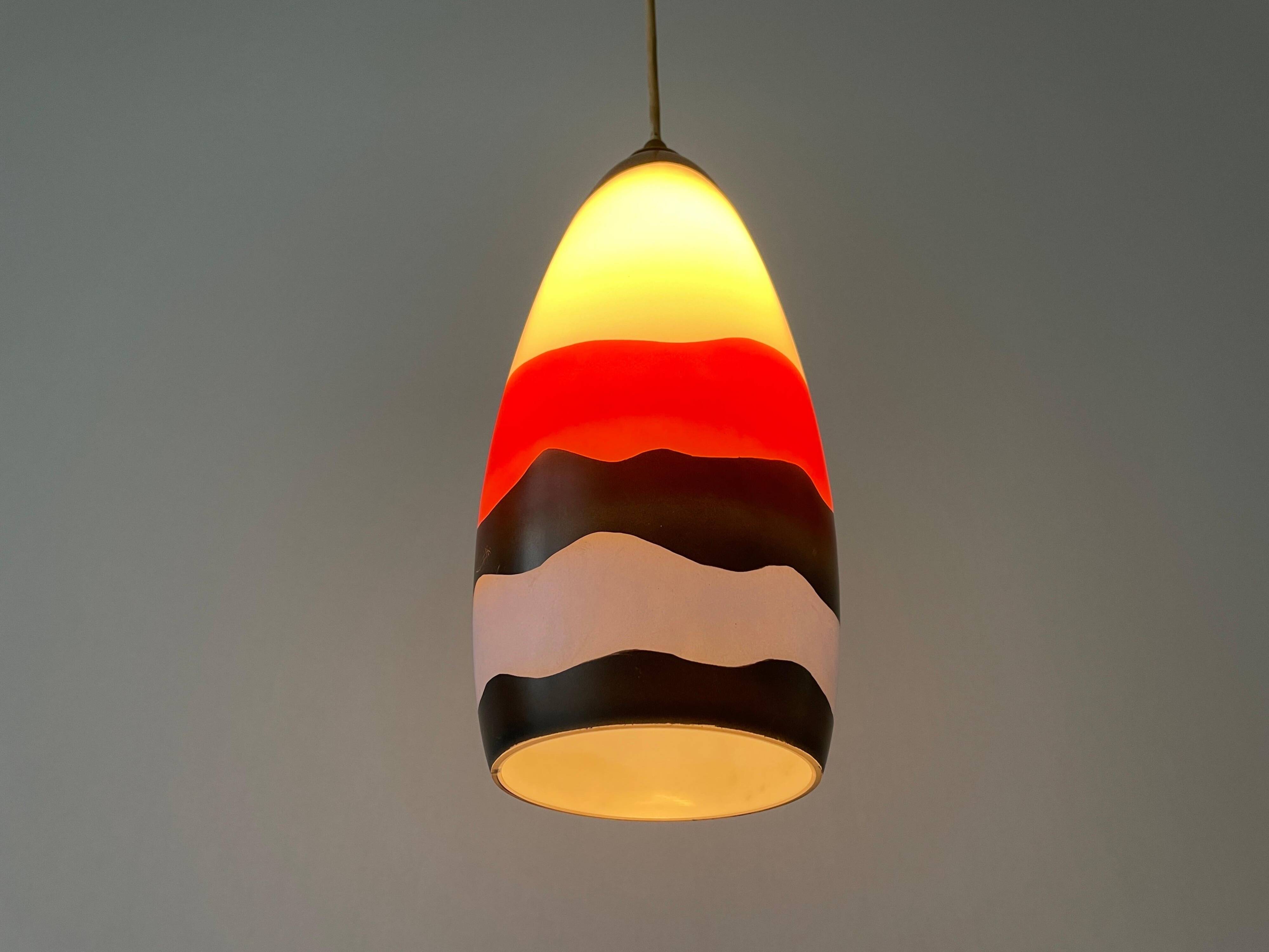Mid-century coloured glass pendant lamp, 1960, Italy