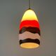 Mid-century coloured glass pendant lamp, 1960, Italy