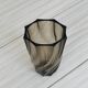 Thick smoked glass vase.
