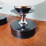 Pair of glass bedside lamps, 1970s