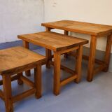 Solid pine nesting tables