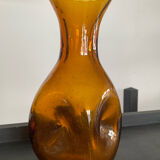 Vintage vase in bubbled glass paste