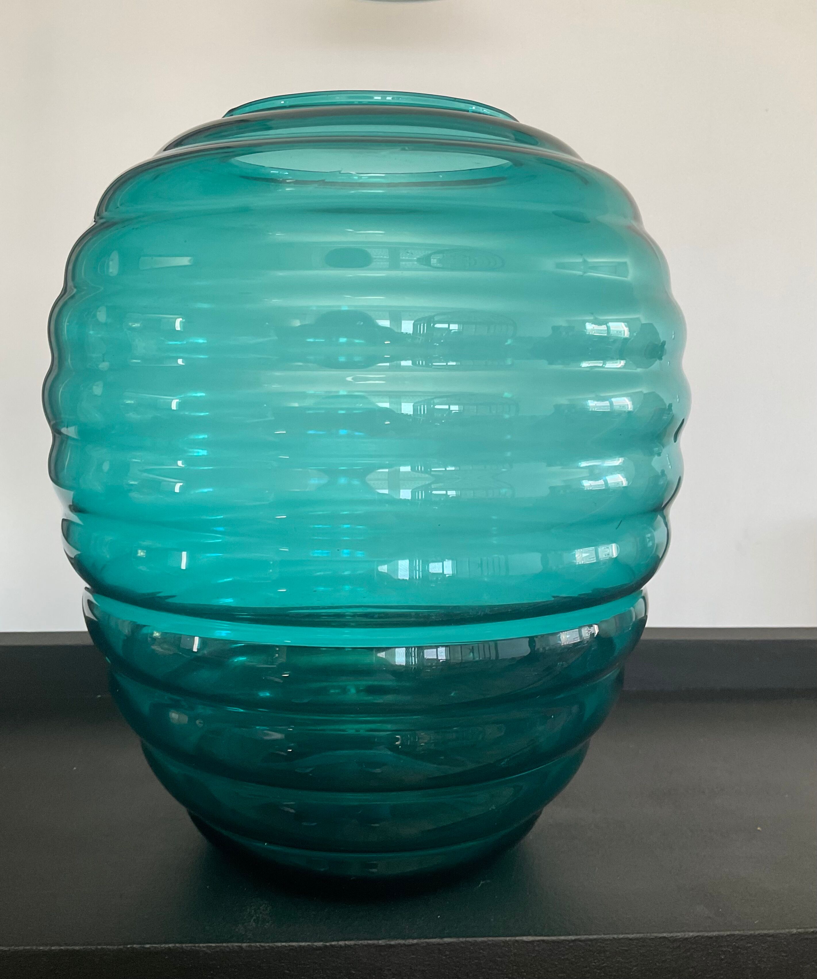 Vintage vase in glass paste