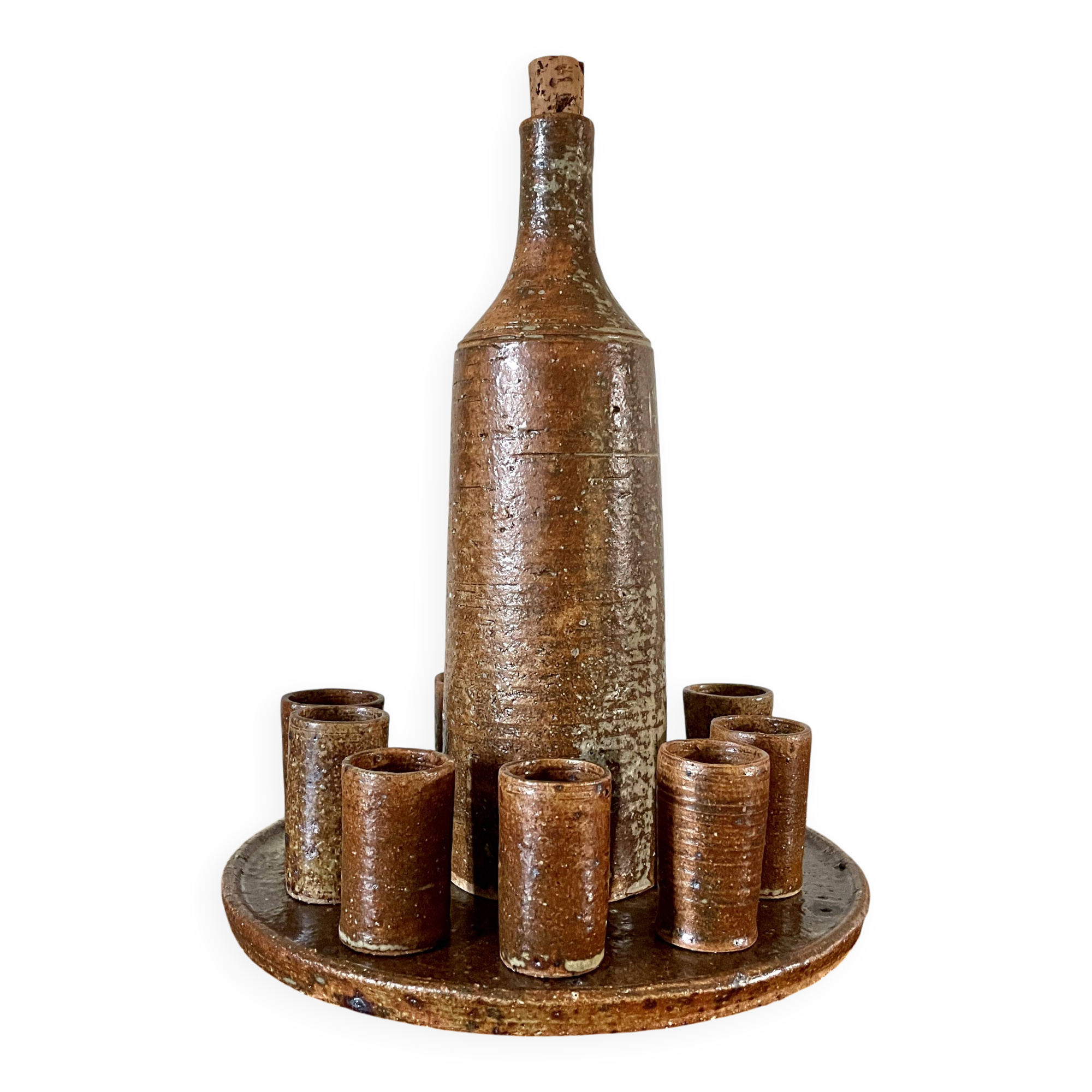 Liqueur service in stoneware 1950