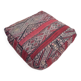 Pouf Kilim berbère fait main, coussin de sol