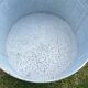 Round planter basin in vintage zinc