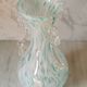 Blue speckled glass vase