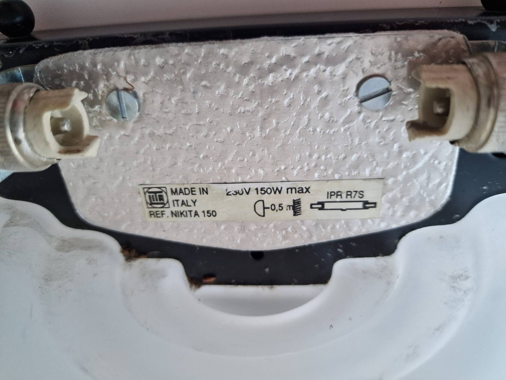 Pair of Italian design wall sconces in glass, art deco style.