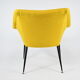 Mid-century armchair Shell, 1960s, NRD, yellow fabric, restored