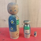 Kokeshi style of Russian dolls