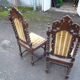 Paire de chaises sculptées