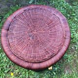 Wicker side table
