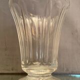 Vase on pedestal in cut crystal mid-twentieth century