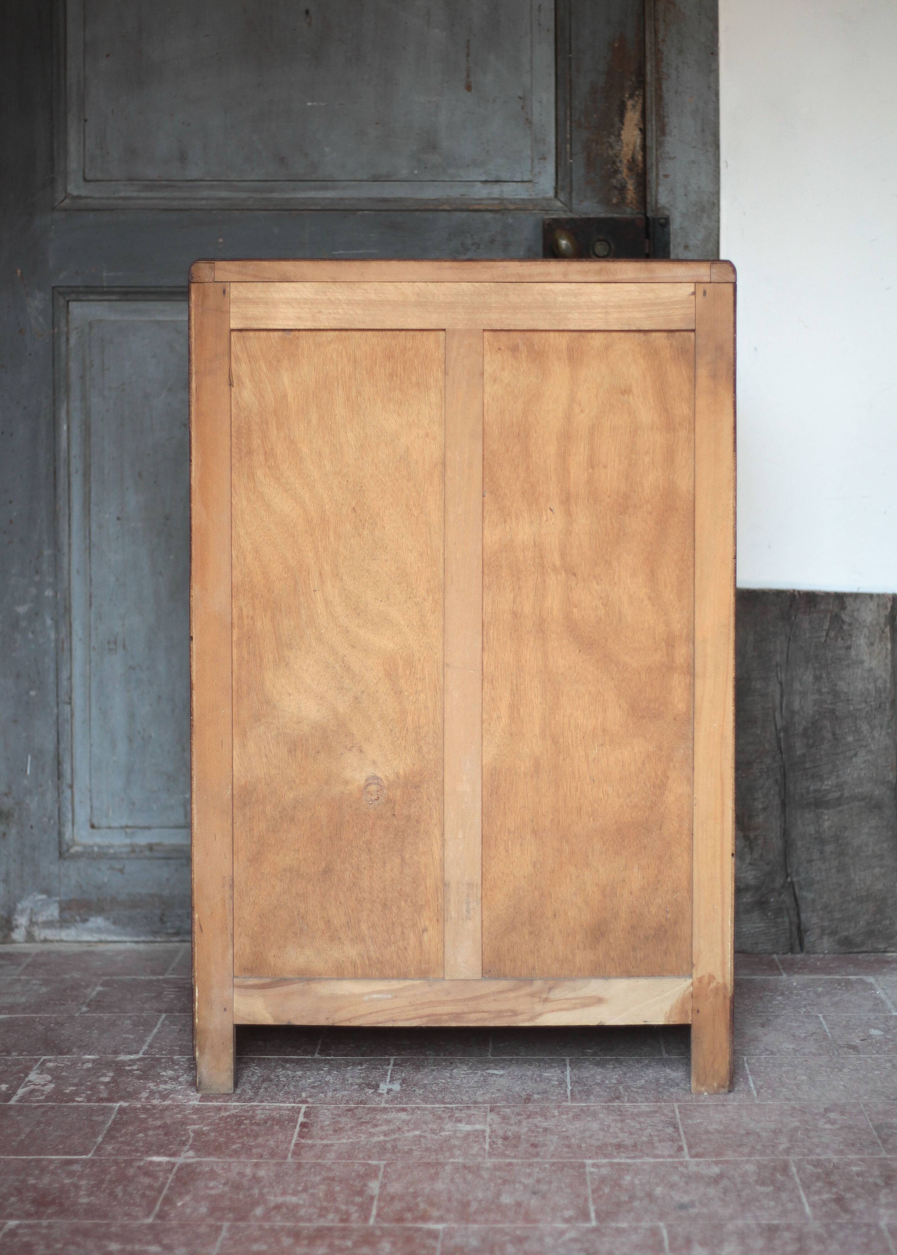 Vintage drawer unit, Art Deco wooden furniture, chest of drawers, tallboy.
