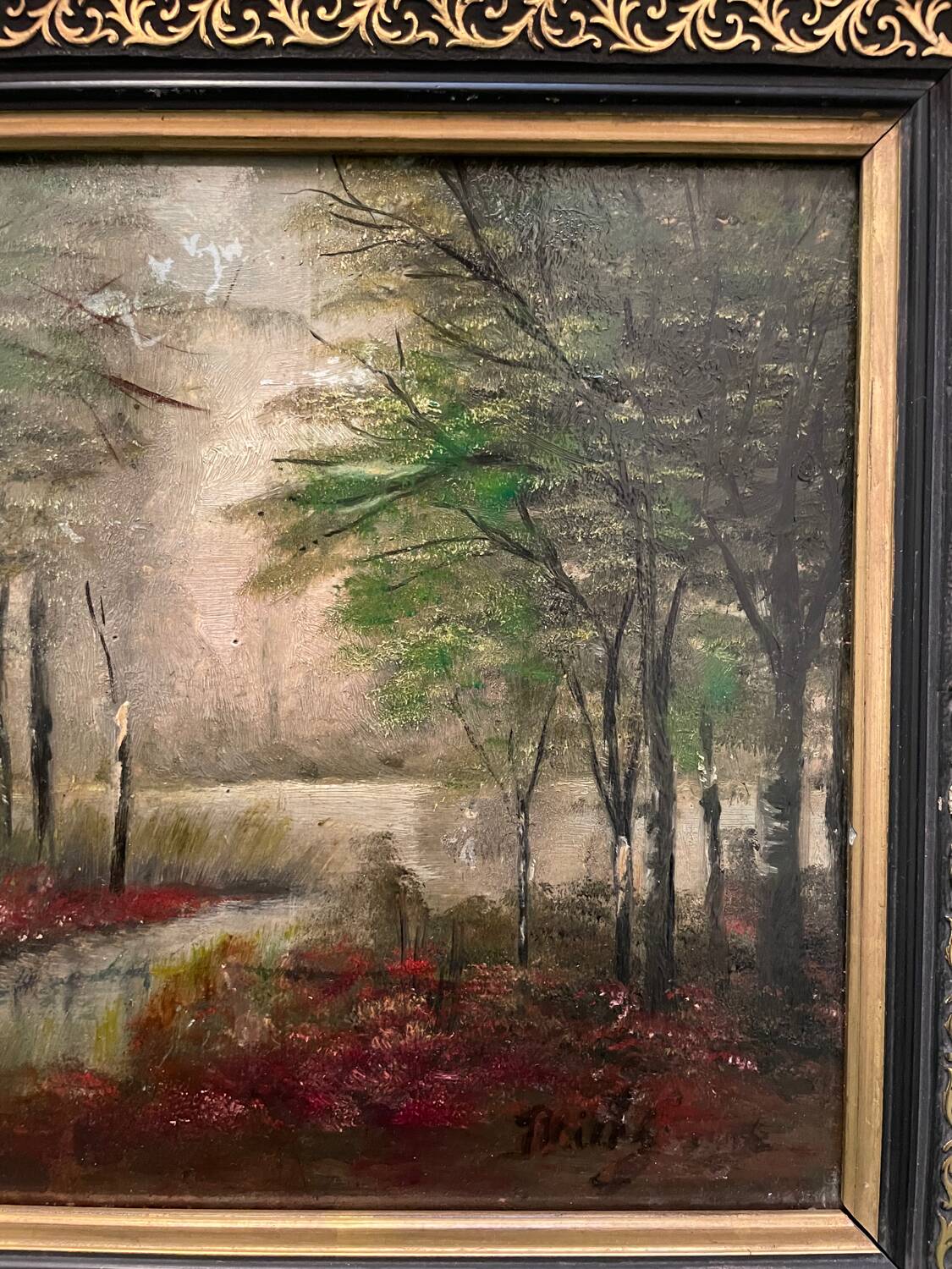 20th century undergrowth landscape painting