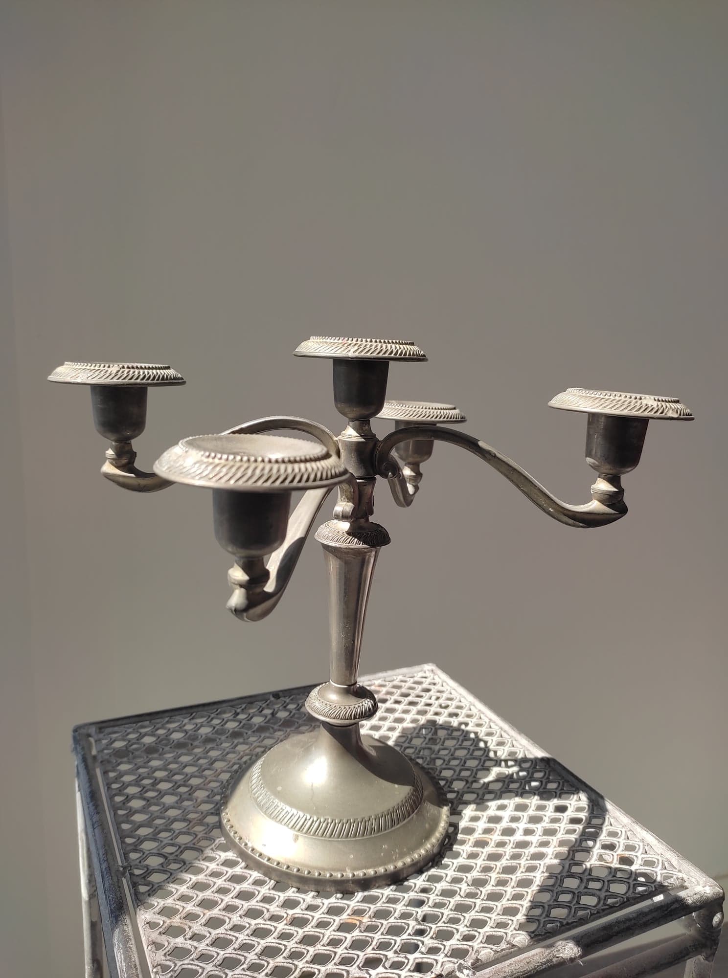 Chandelier with 5 branches in brass louis XVI style