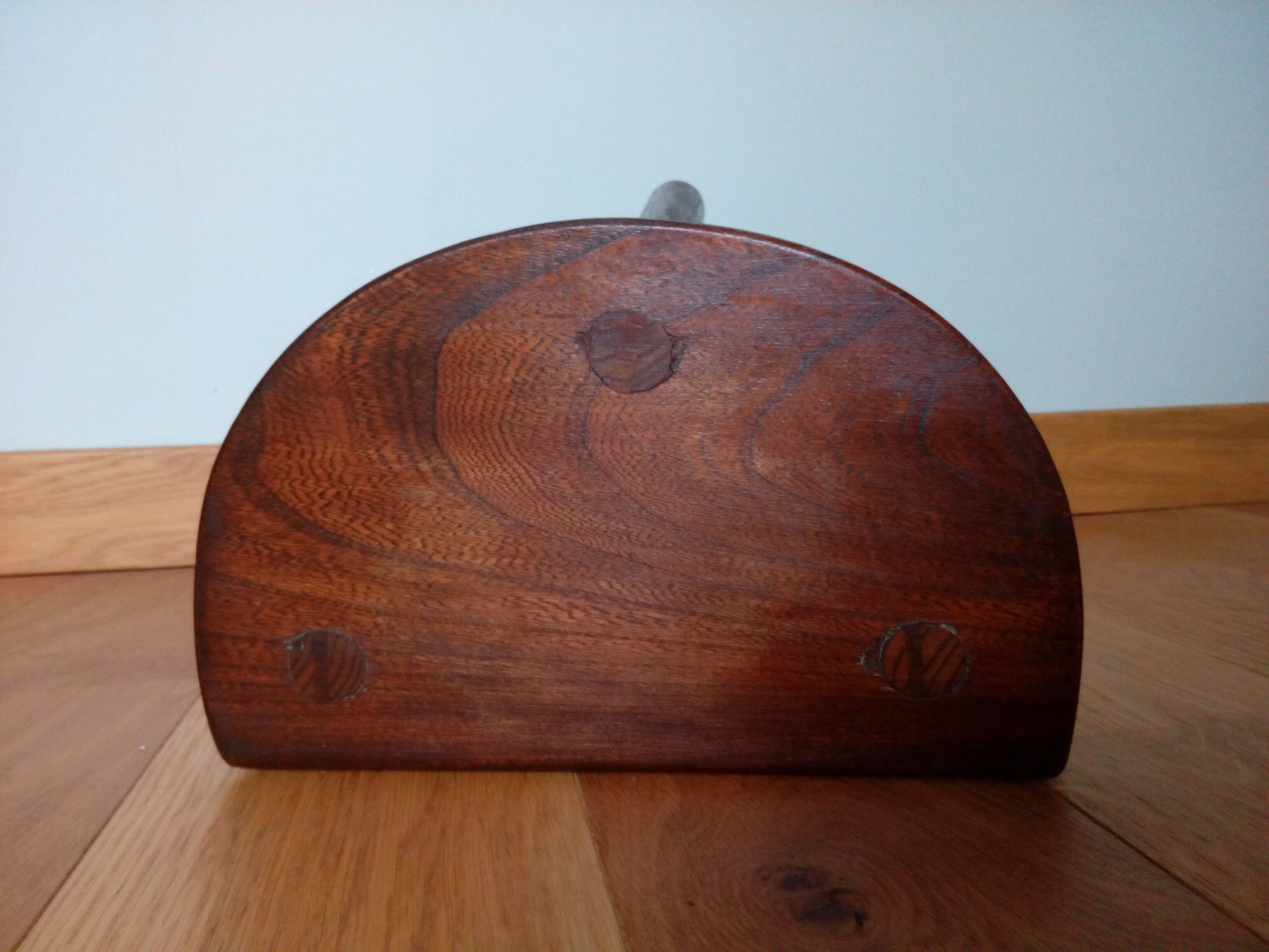 Tripod cowhide farm stool