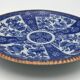 Pair of vintage japanese igezara plates decorated with floral and bird motifs