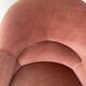Fauteuil velours rose