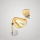 Brass table lamp by Paavo Tynell, 1950s mid-century modern.