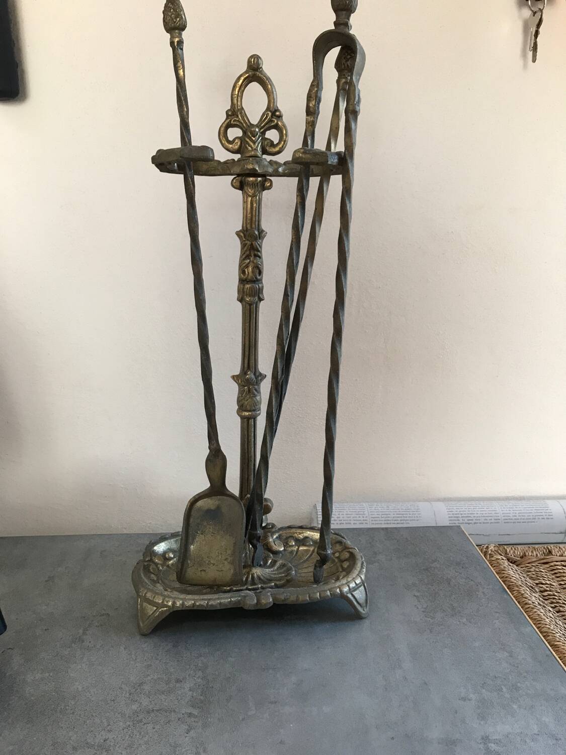 Solid brass fireplace mantelpiece