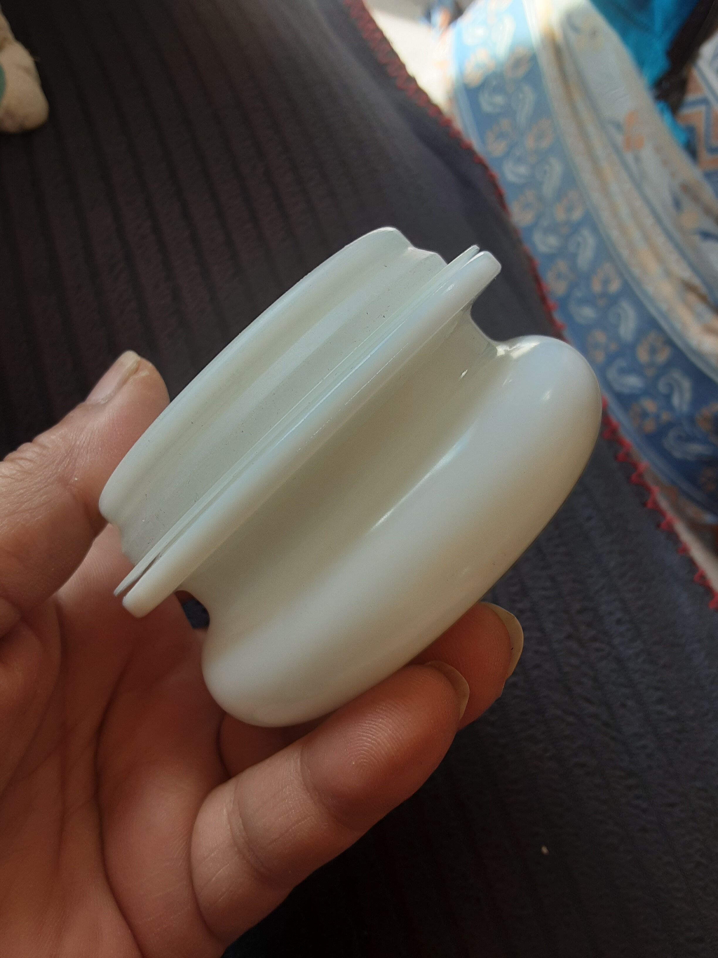 Opaline glass pot - vintage