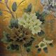 Vintage Chinese cabinet with gold leaf, flowers and birds (bar cabinet)