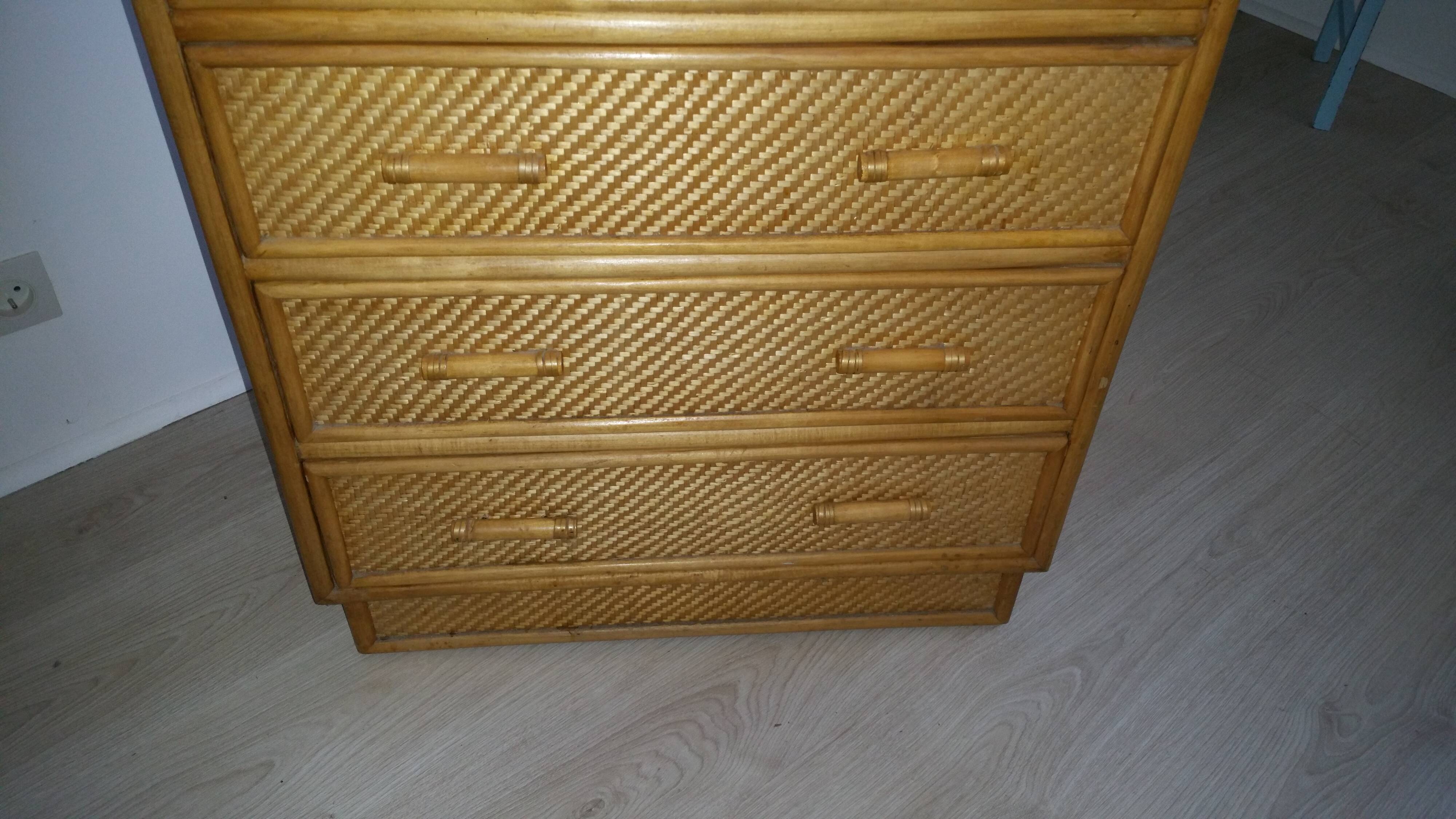 Rattan dresser 1950