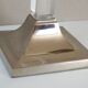 Chandelier en acier et altuglas 1970 vintage