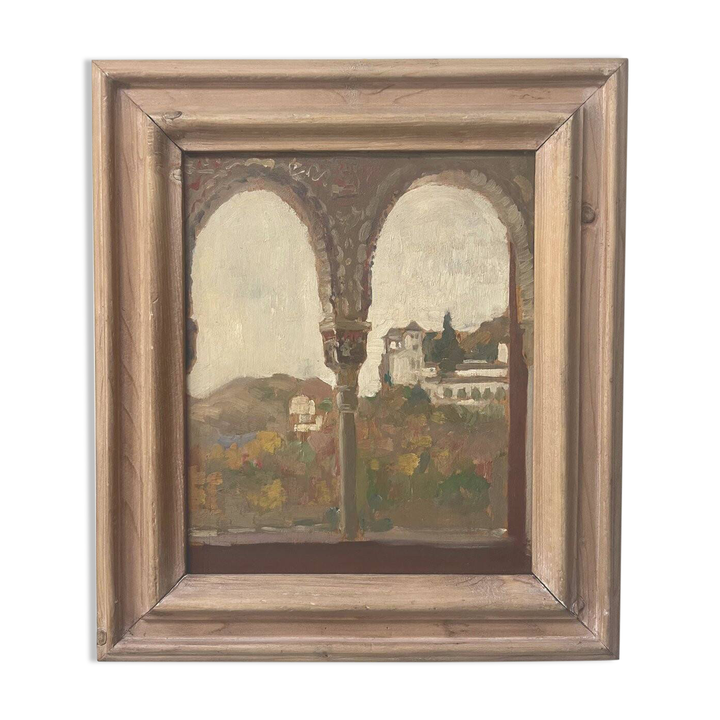 James Kerr-Lawson (1864-1939) View of the Alhambra, Granada, oil on panel
