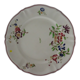 Plat  sarreguemines faience ancienne fleurs Strasbourg