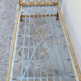 Lit corbeille en rotin vintage 1950