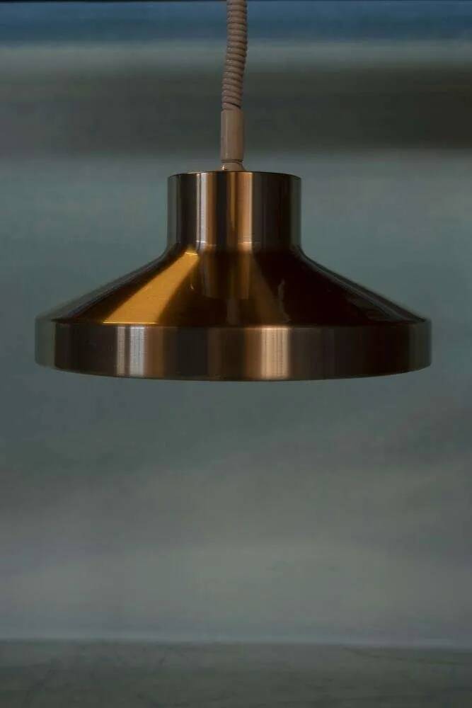 Vintage suspended lamp in aluminium from the 60s/70s, dining table lamp.
