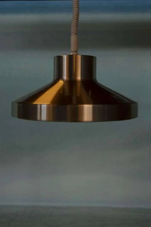 Vintage lampe suspendue en aluminium des années 60/70, lampe de table à manger