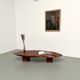 Organic Coffee Table "Slab" in Solid Exotic Wood