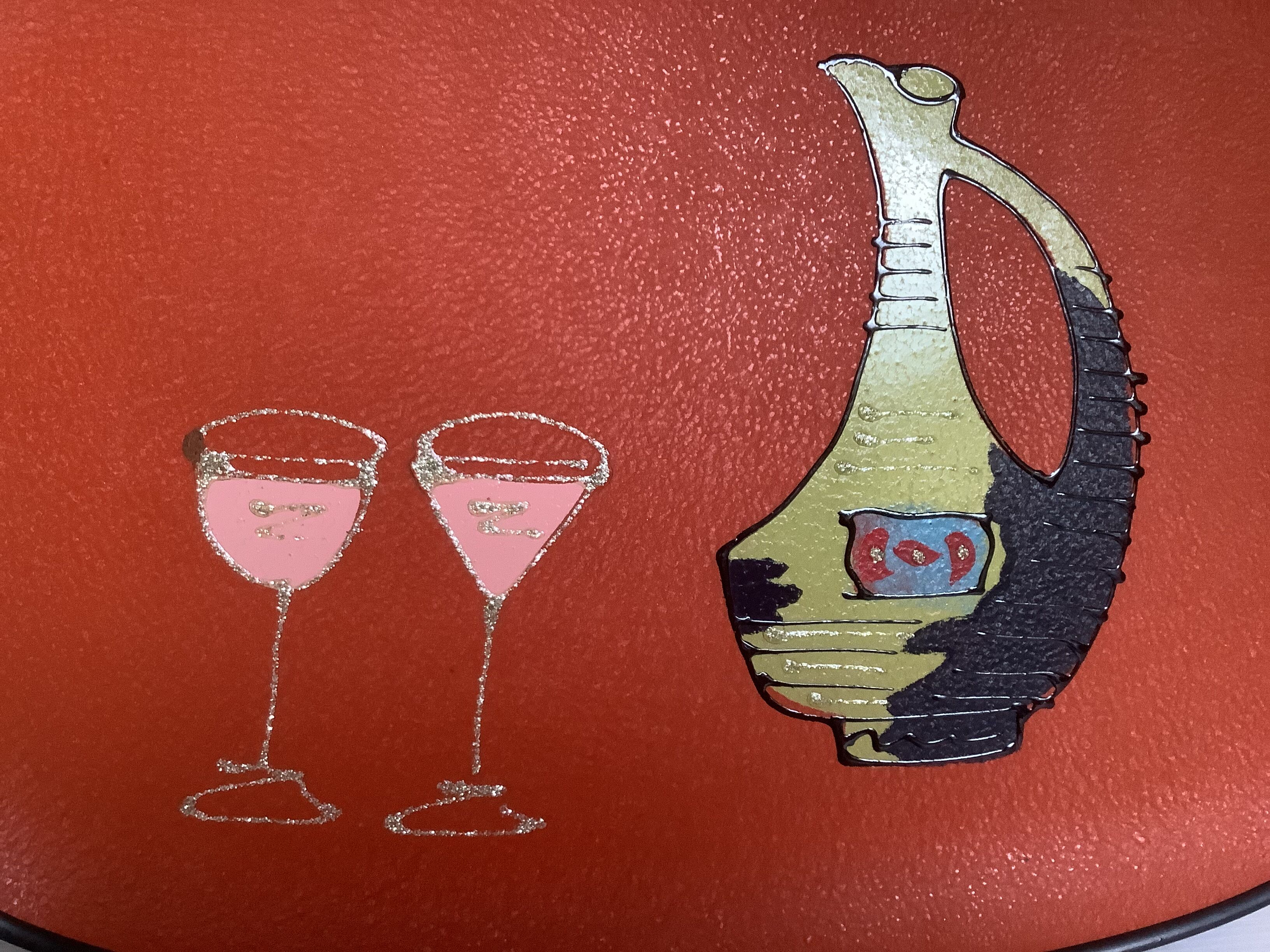 Old tray scoubidou handles made in Japan