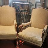 Louis XIII style armchair in sheep bone