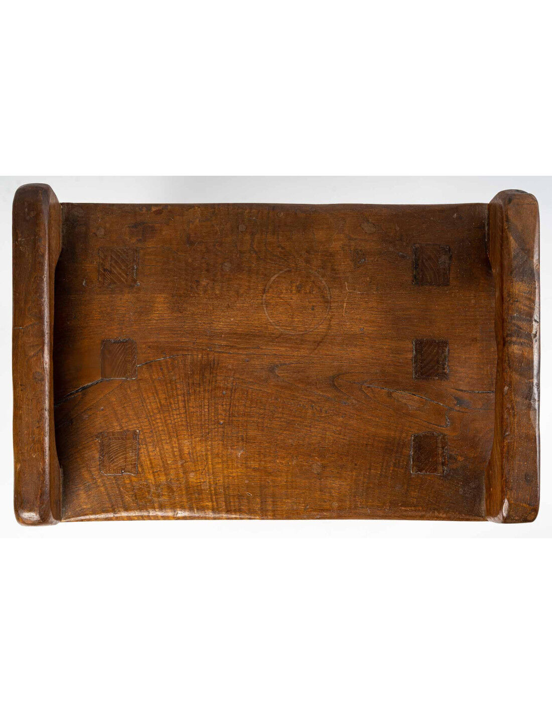 Tabouret en bois sculpté, chêne, 1950-1960