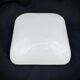 Large square ceiling or wall light in opaline white milk glass