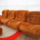 4 vintage armchairs and vintage pouf