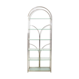 Hollywood regency style brass and glass showcase, 1970's