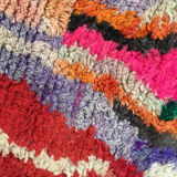 Moroccan Berber carpet boujaad purple with colorful patterns 325x200cm