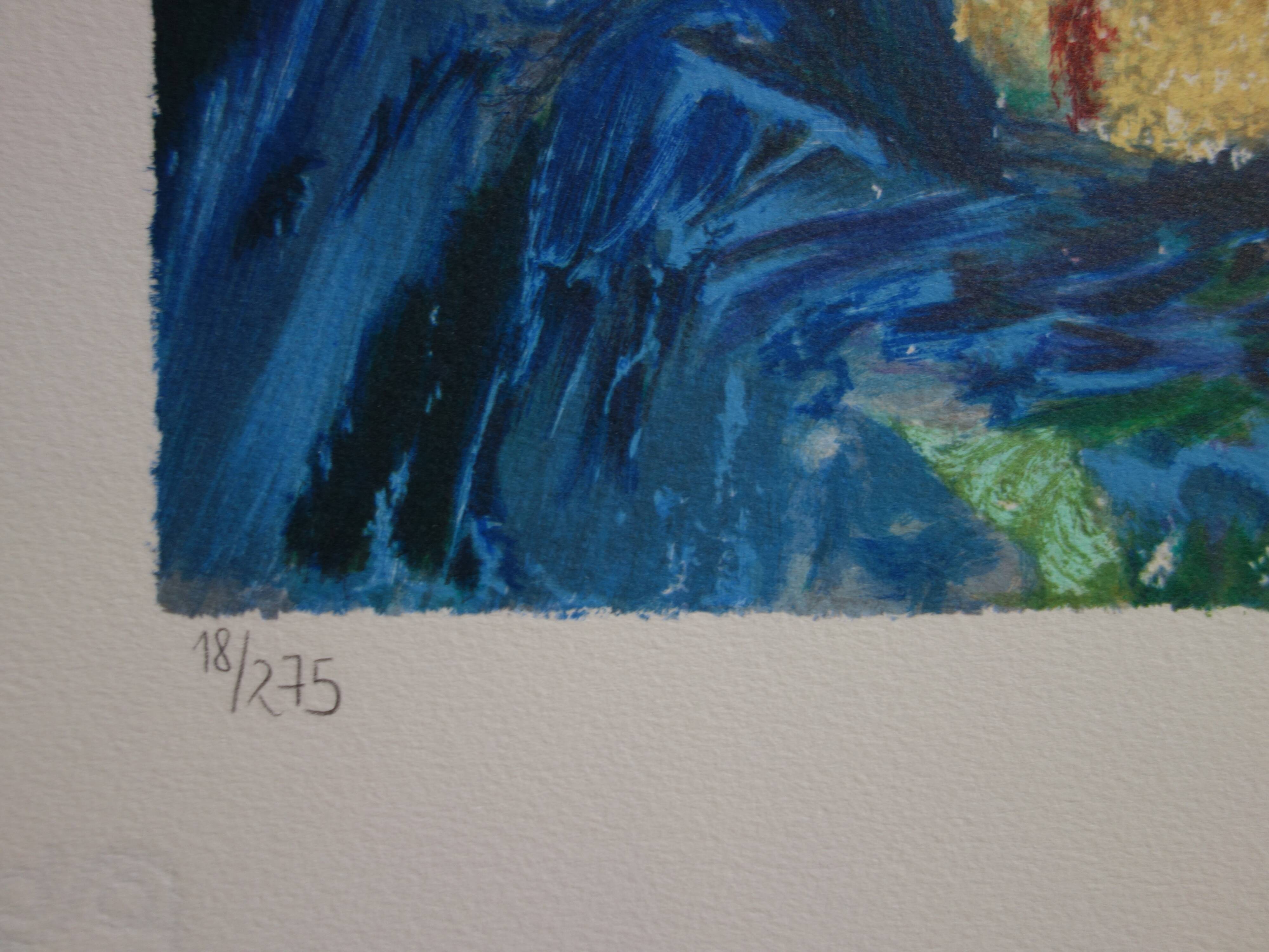 Yvonne Cheffer Delouis: Still life with hat, original signed lithograph