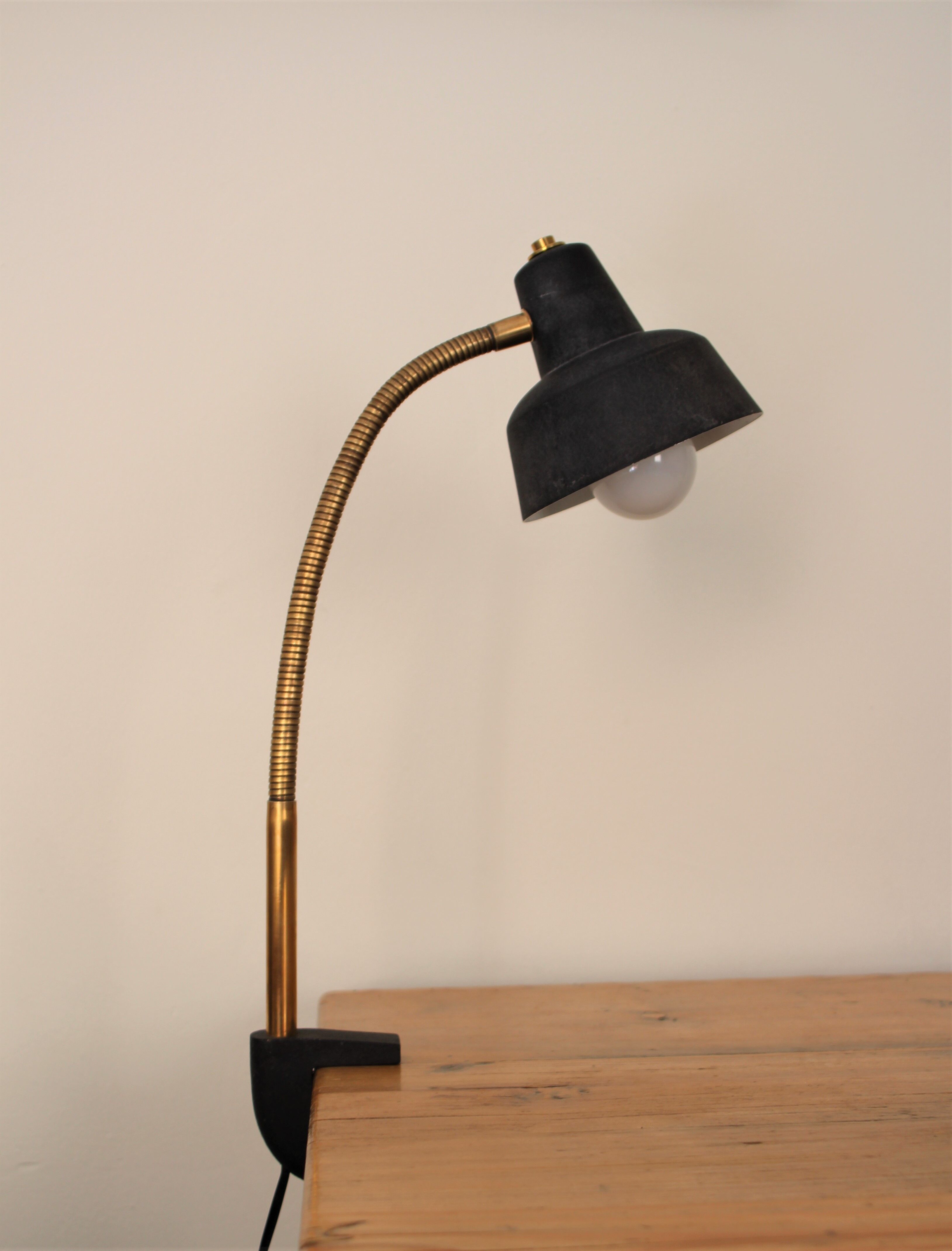 Lampe de bureau Brass Midcentury vintage active