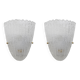 Appliques en verre de Murano italien de style Barovier, style moderne du milieu du siècle, années 60, paire.