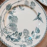 Series of 4 flat plates Terre de fer Creil et Montereau