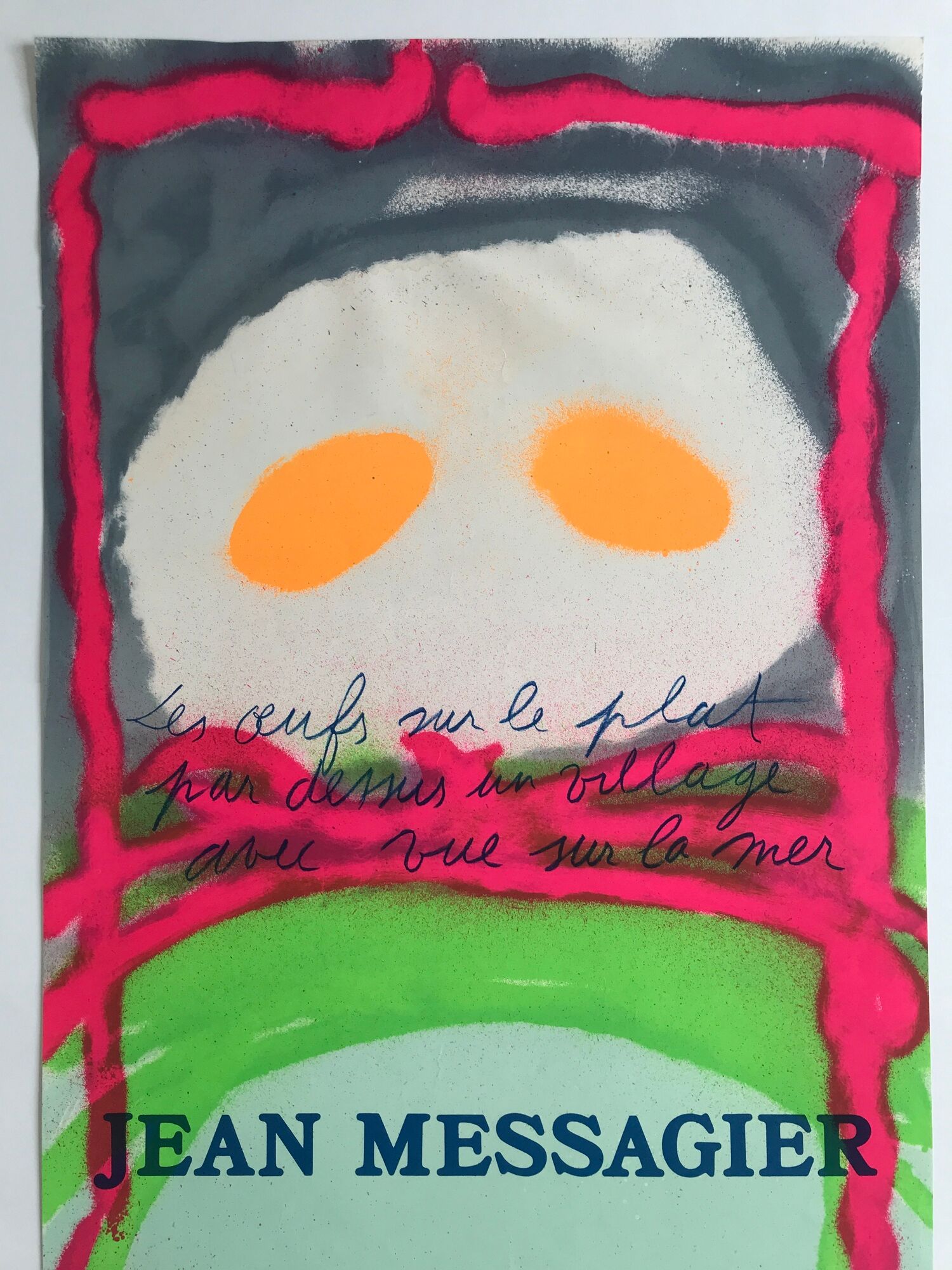 Original lithograph poster by Jean MESSAGIER, Fondation Maeght, 1977