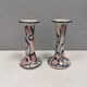 A set of painted ceramic candlesticks from Danish Fyrkat, 1970-80s.